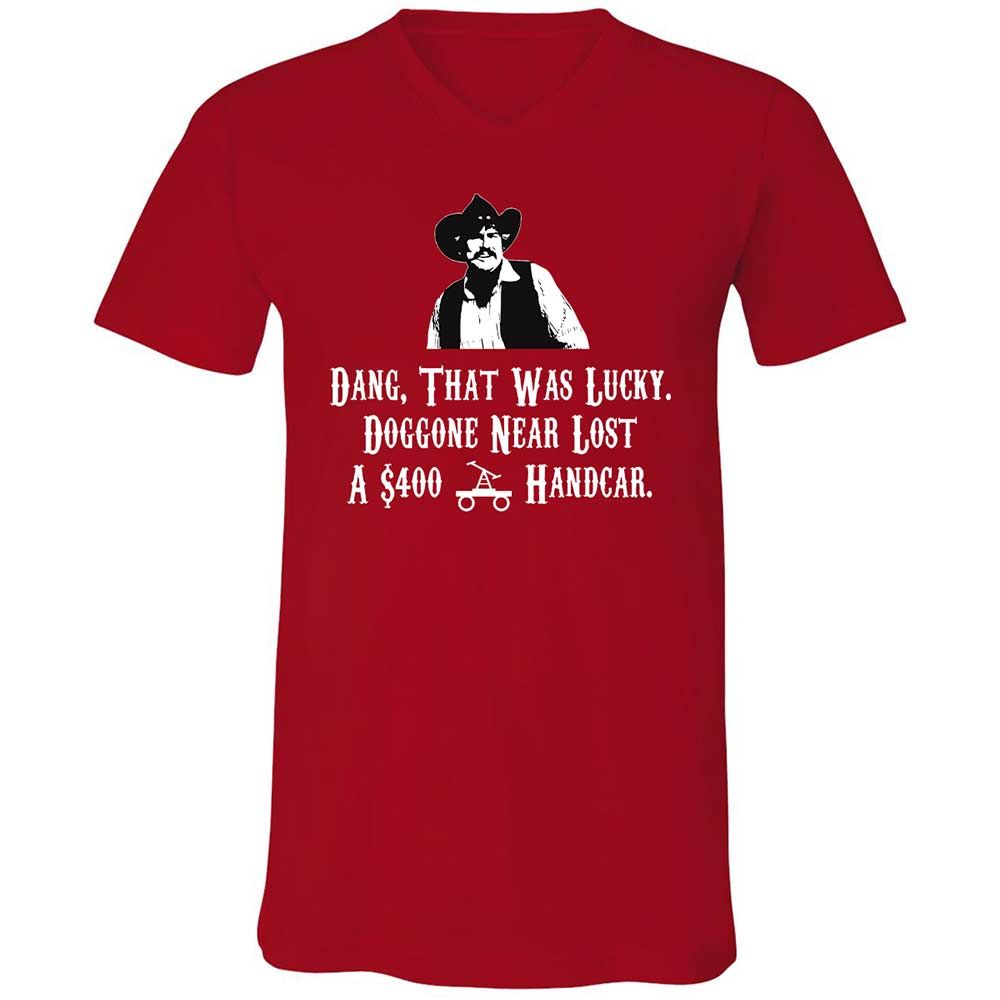 Unisex V-Neck T-Shirt - KBSZ9NKJ - Red - 6