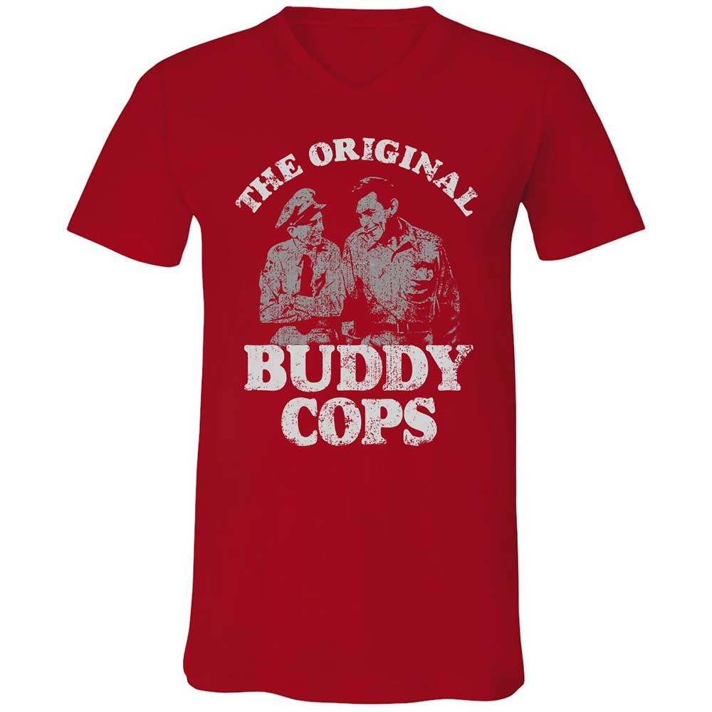 Unisex V-Neck T-Shirt - LR89QXS4 - Red - 6