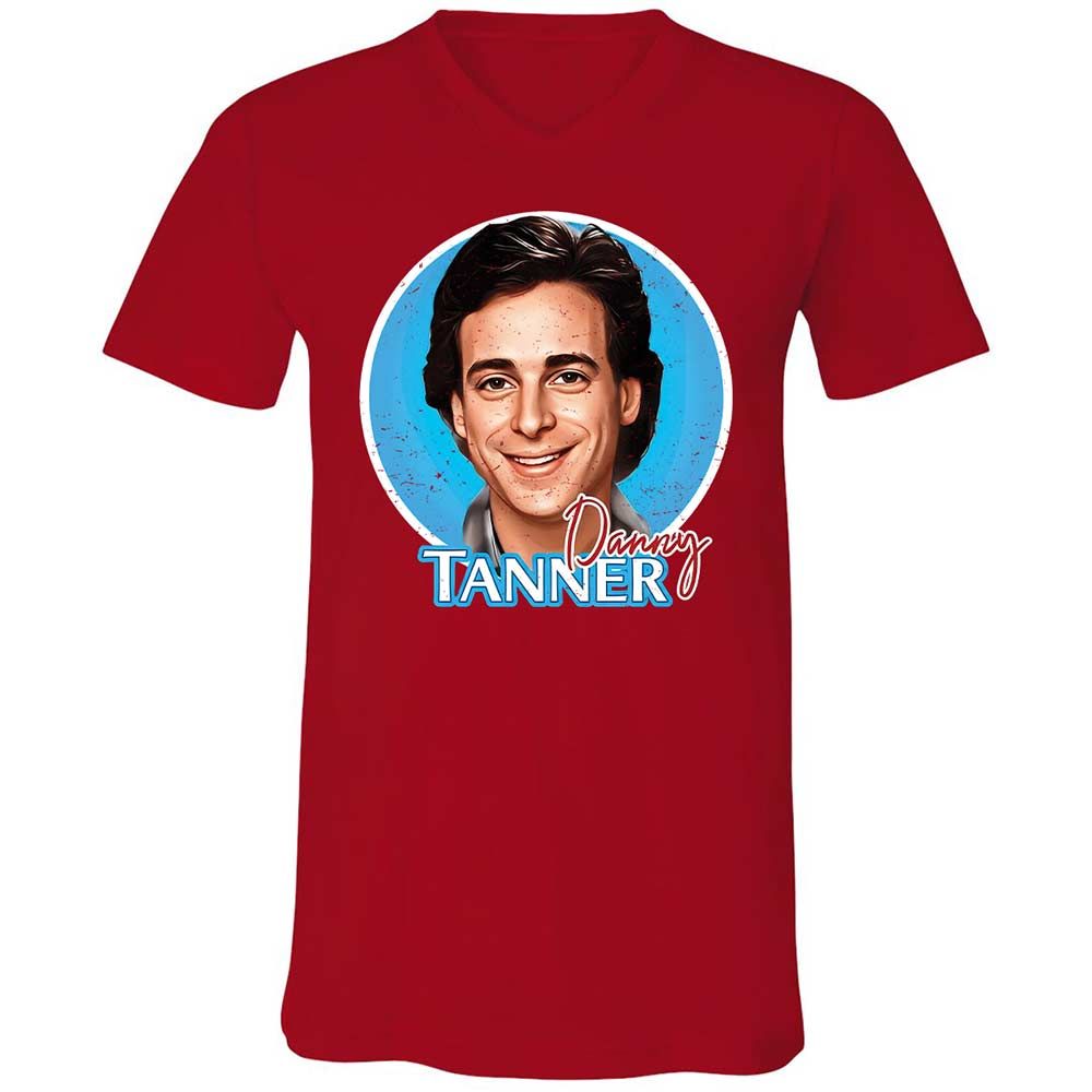 Unisex V-Neck T-Shirt - 9XG6WXZQ - Red - 6