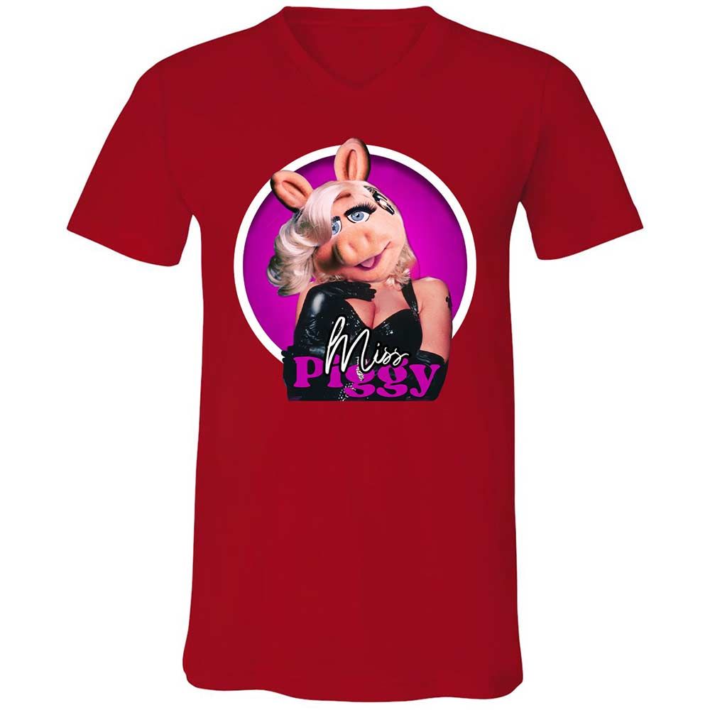 Unisex V-Neck T-Shirt - 8G4XCMEK - Red - 6