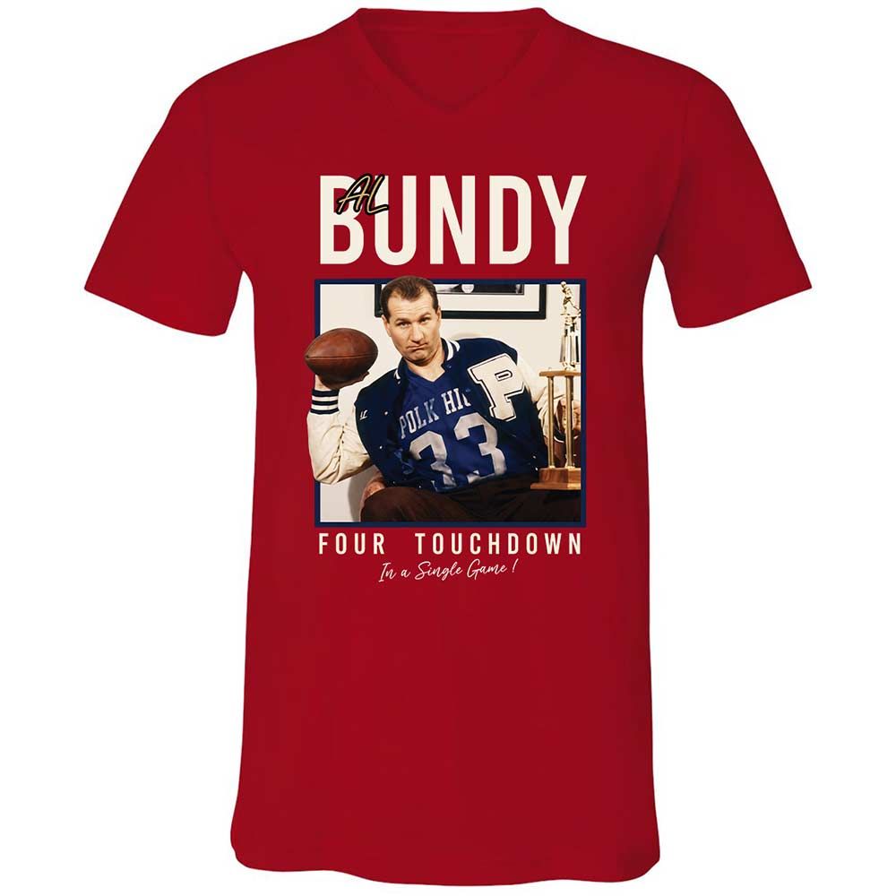 Unisex V-Neck T-Shirt - 285UR1SQ - Red - 6