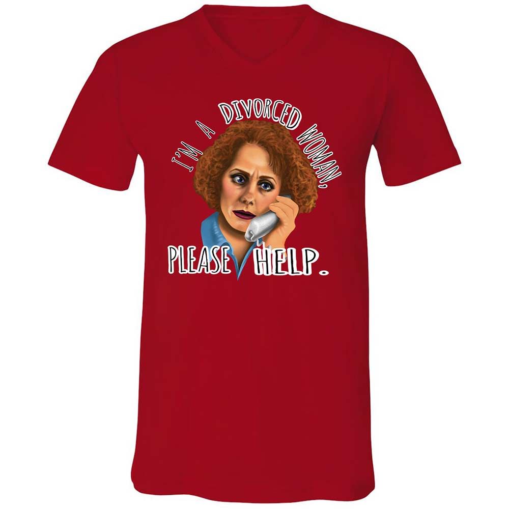 Unisex V-Neck T-Shirt - D6DYS252 - Red - 6