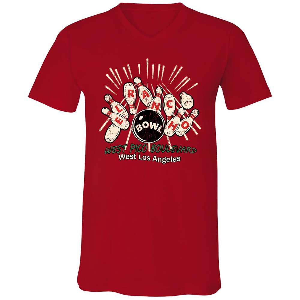 Unisex V-Neck T-Shirt - C5VAMVBX - Red - 6