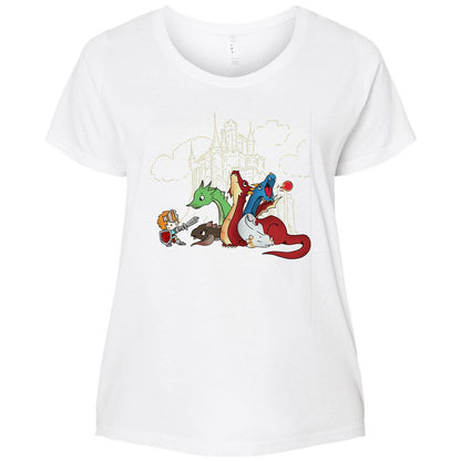 Ladies Curvy Jersey - D6PQ57FV - White - 6