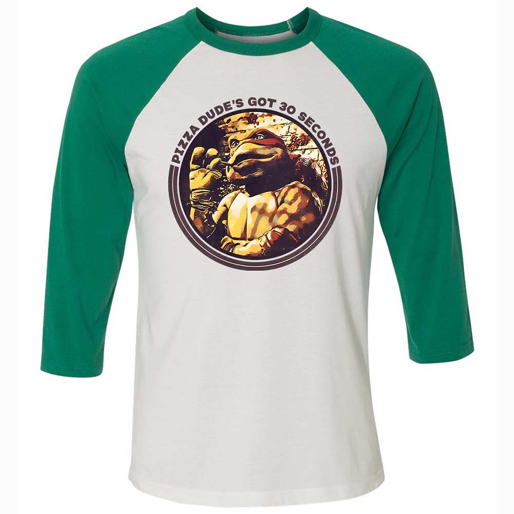 Unisex 3/4 Baseball Tee - UHP5MF2B - White/Kelly - 6