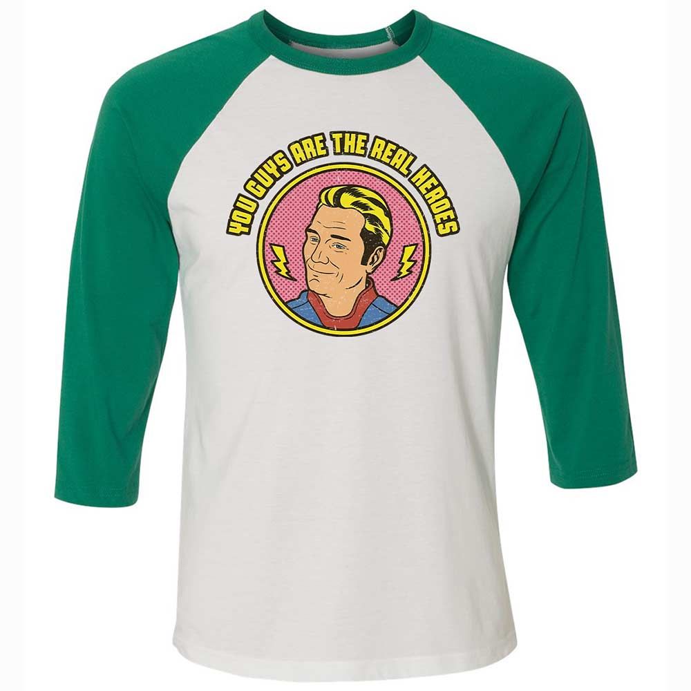 Unisex 3/4 Baseball Tee - C47X661X - White/Kelly - 6