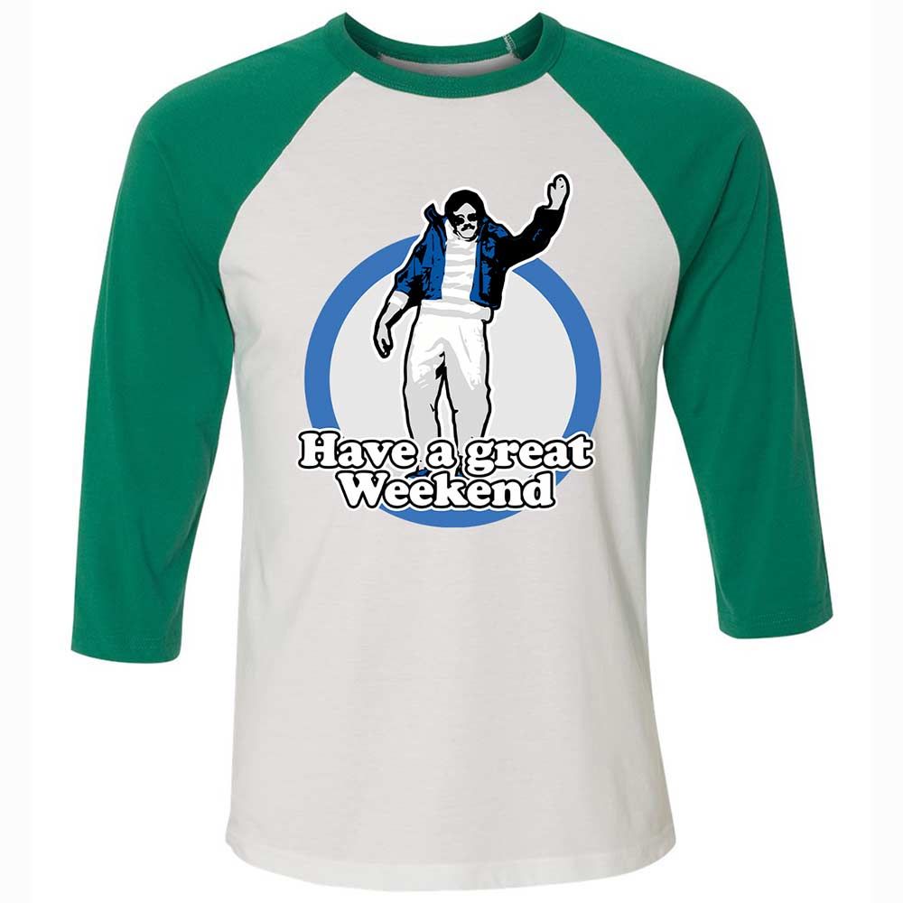 Unisex 3/4 Baseball Tee - ZHG2QF77 - White/Kelly - 6