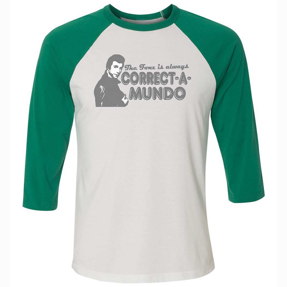 Unisex 3/4 Baseball Tee - 71ZSSCCW - White/Kelly - 6
