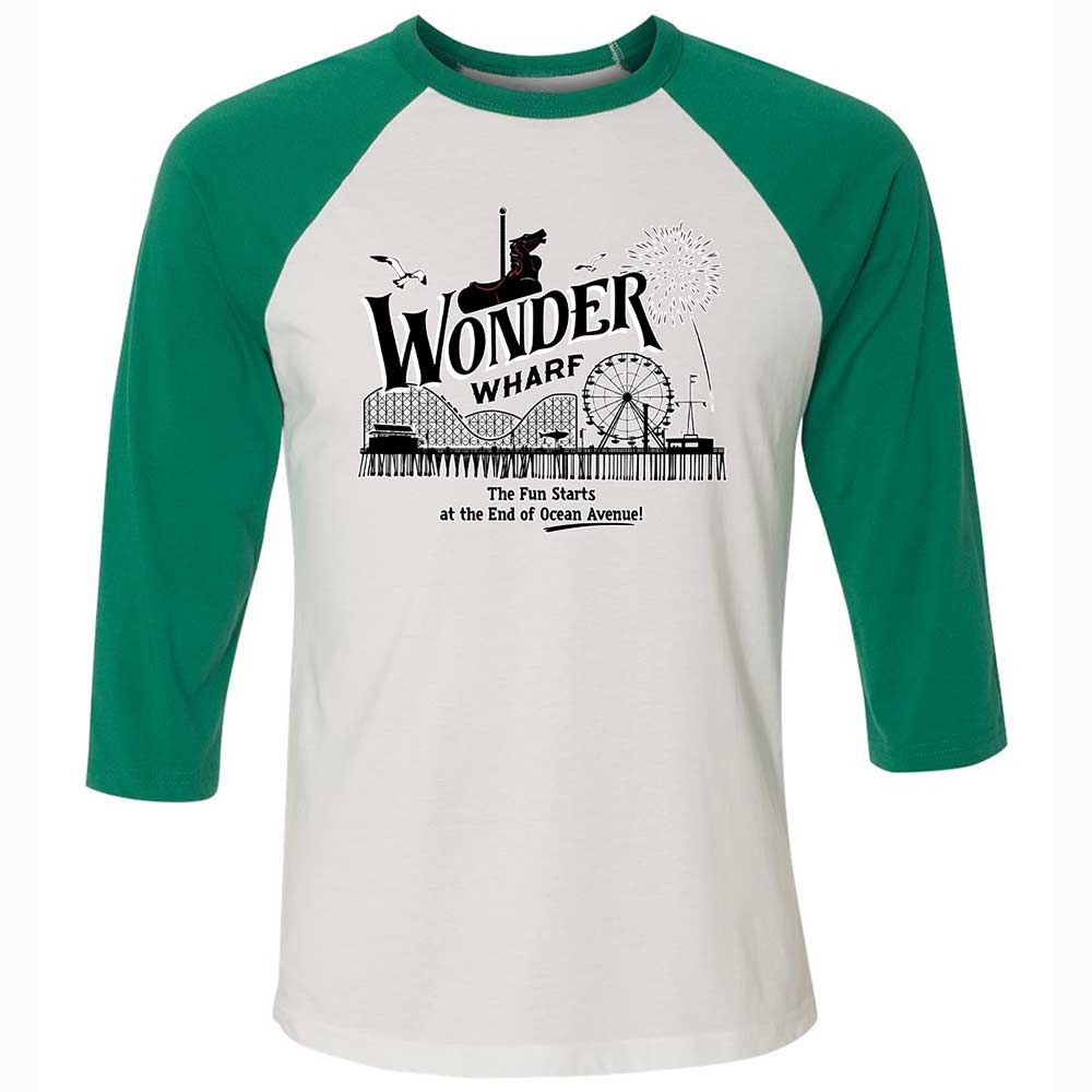 Unisex 3/4 Baseball Tee - NZL3DXX4 - White/Kelly - 6