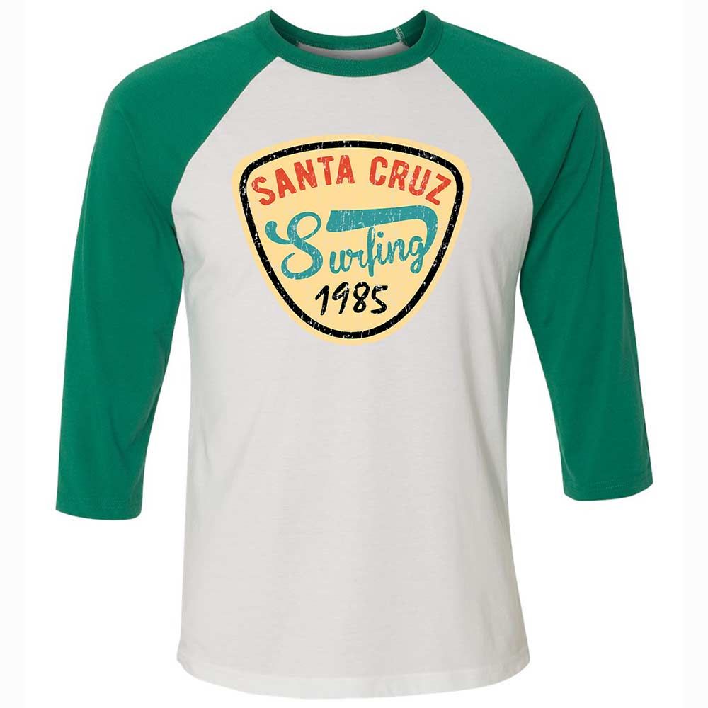 Unisex 3/4 Baseball Tee - 1XLTMHK8 - White/Kelly - 6