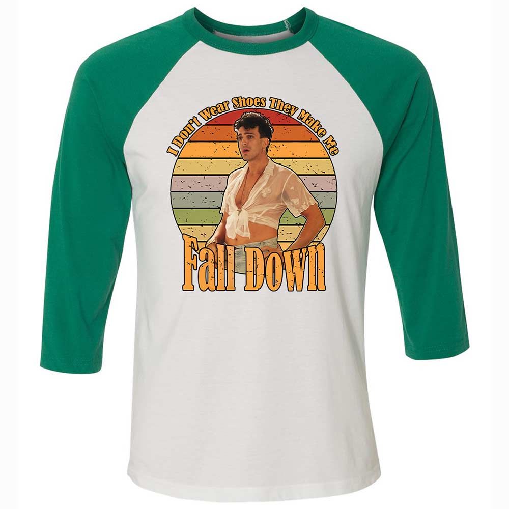 Unisex 3/4 Baseball Tee - Z3E114KV - White/Kelly - 6