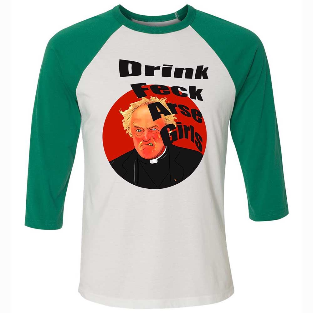 Unisex 3/4 Baseball Tee - 7FXW8DP8 - White/Kelly - 6