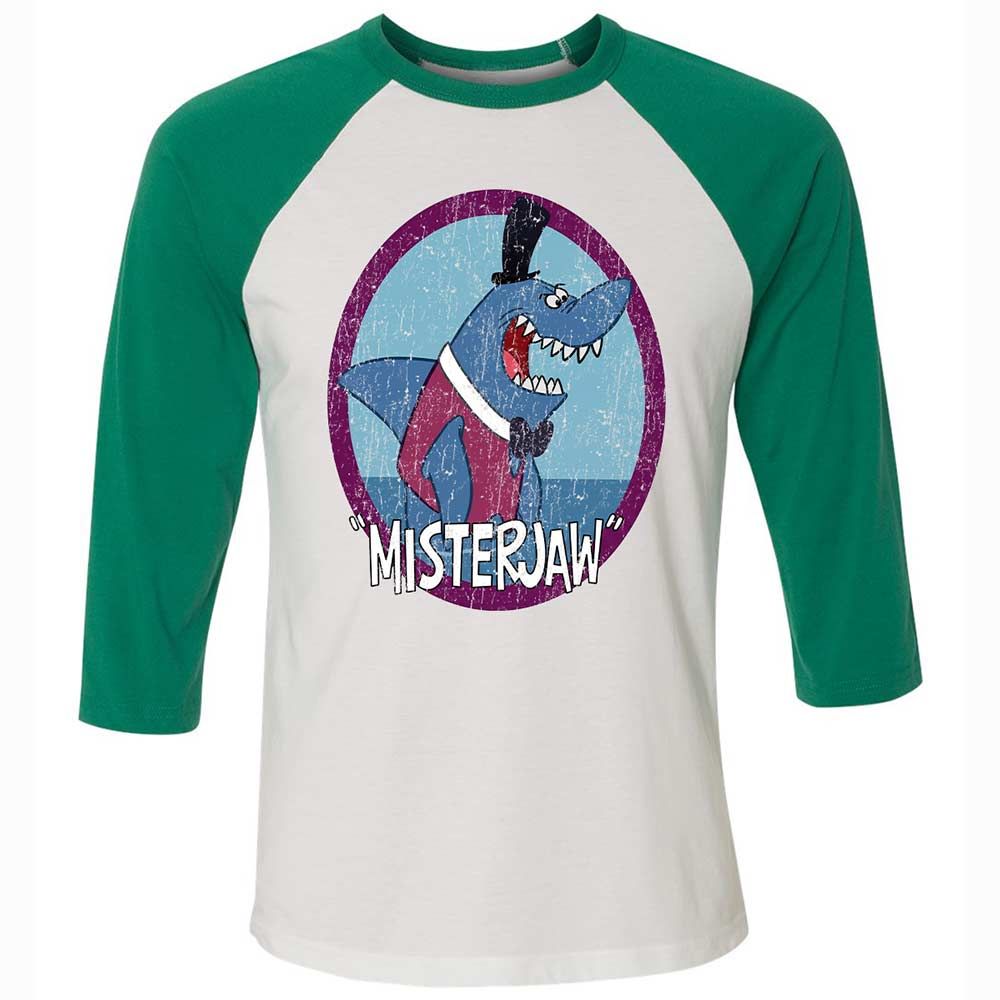 Unisex 3/4 Baseball Tee - SCRUTWT3 - White/Kelly - 6