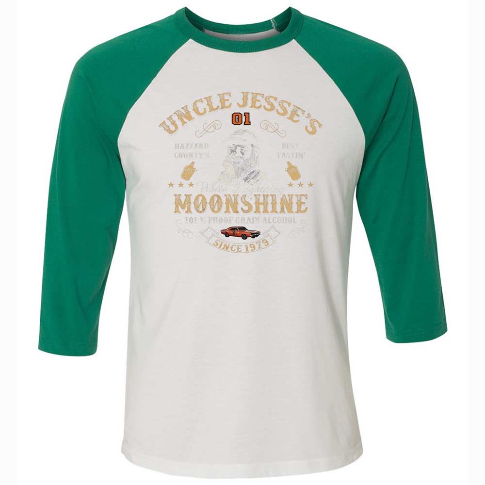 Unisex 3/4 Baseball Tee - 1B2H9JCD - White/Kelly - 6