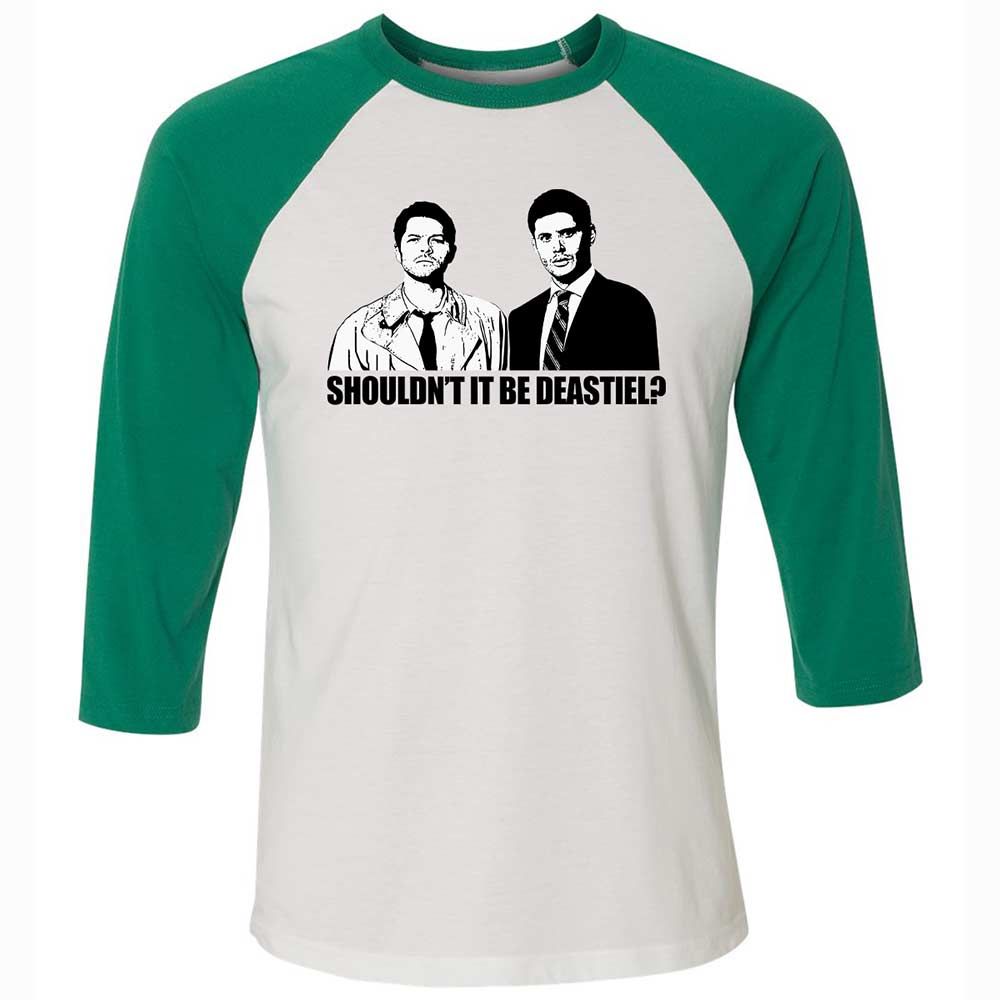 Unisex 3/4 Baseball Tee - XFZA6L6U - White/Kelly - 6