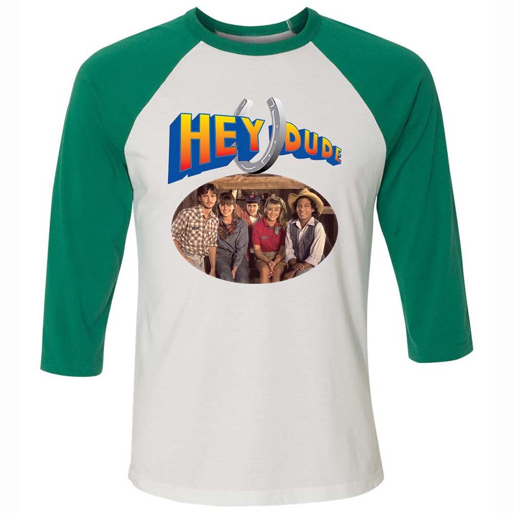 Unisex 3/4 Baseball Tee - AQ8P6JG7 - White/Kelly - 6