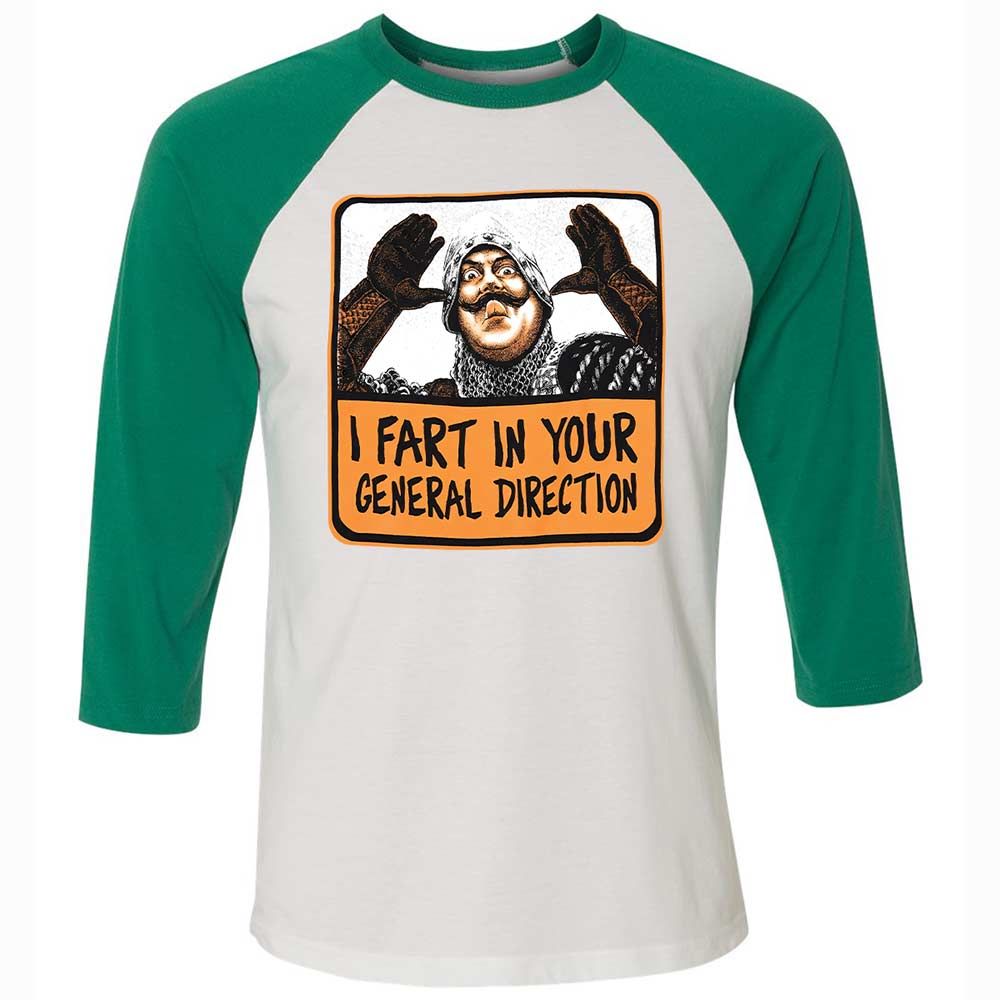 Unisex 3/4 Baseball Tee - DKAGB85D - White/Kelly - 6
