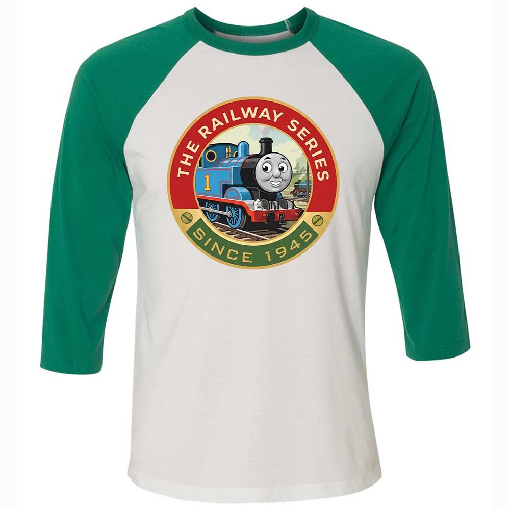 Unisex 3/4 Baseball Tee - U3GB6HL3 - White/Kelly - 6