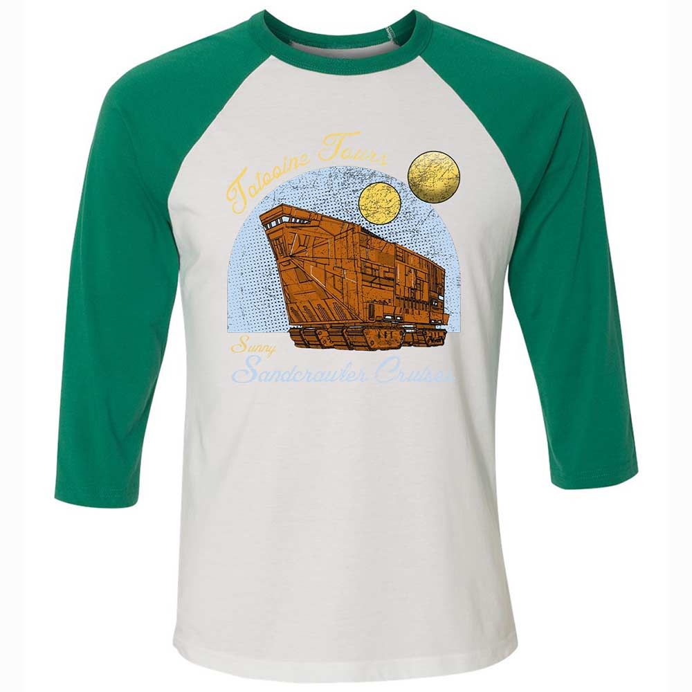 Unisex 3/4 Baseball Tee - 5ZXB2A93 - White/Kelly - 6