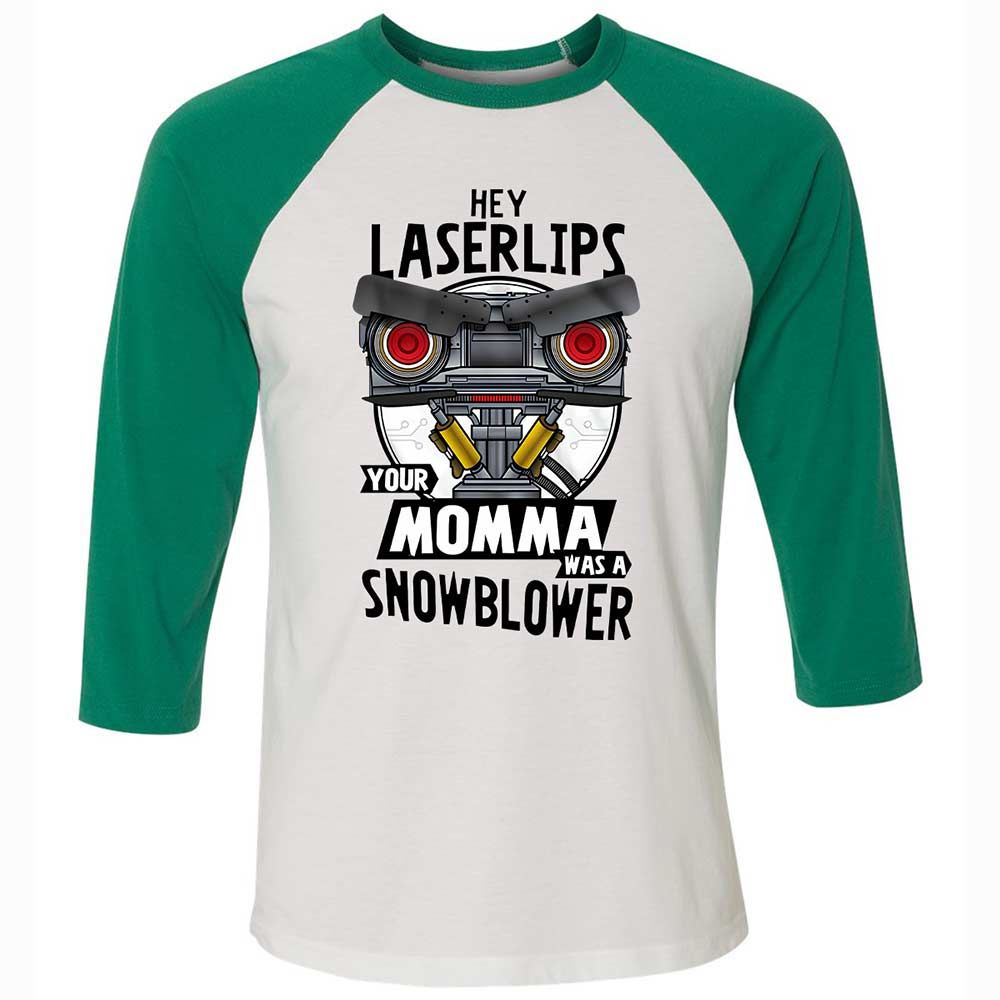 Unisex 3/4 Baseball Tee - S96KGEGW - White/Kelly - 6