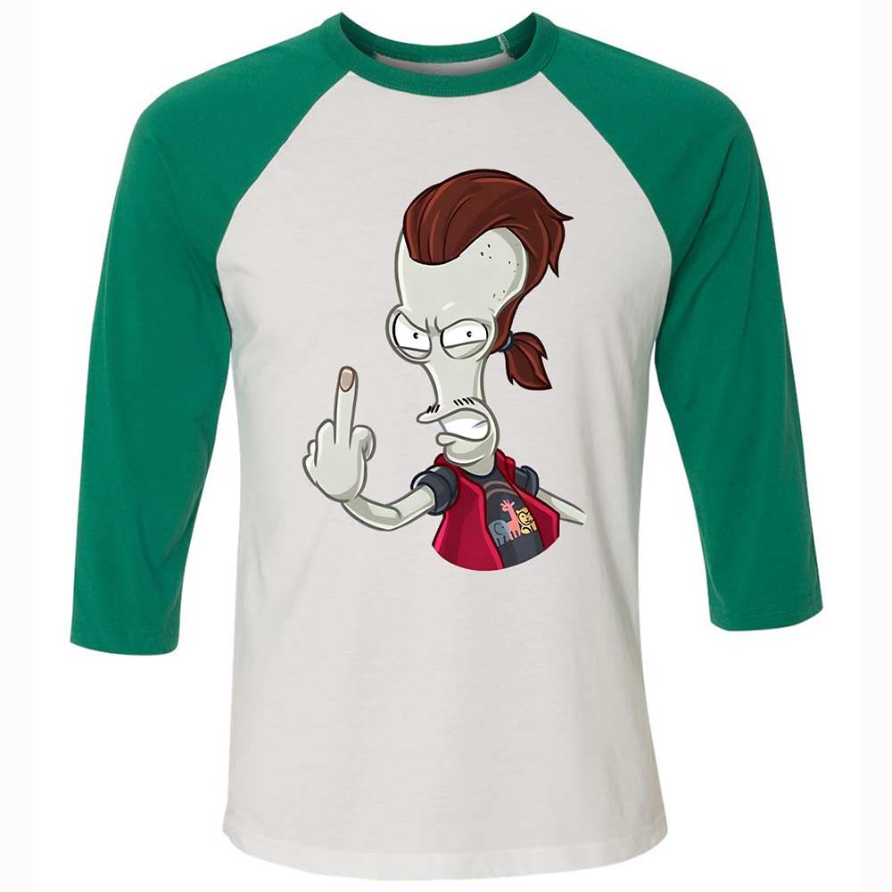 Unisex 3/4 Baseball Tee - JYWVZ2PV - White/Kelly - 6