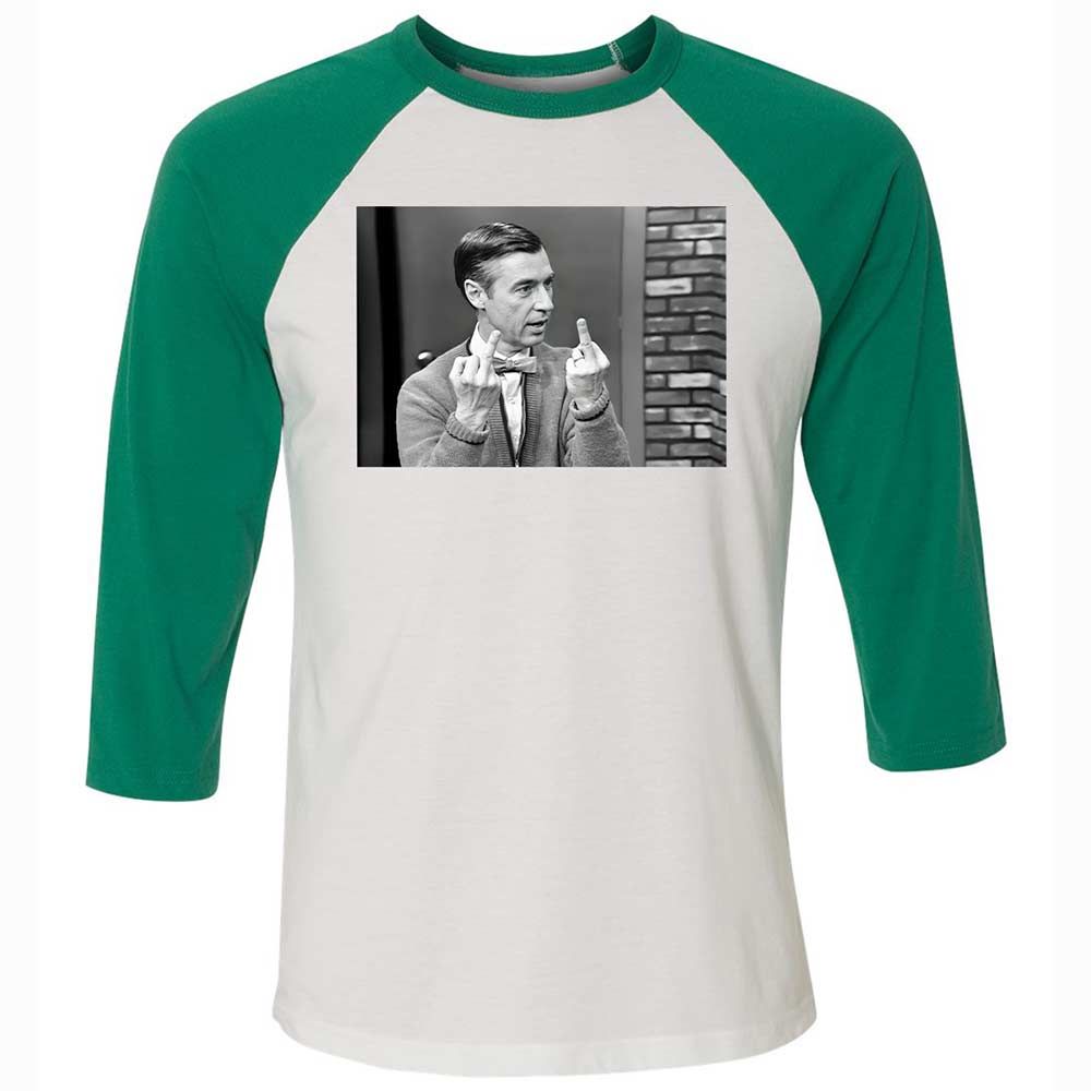 Unisex 3/4 Baseball Tee - 1S1J3F7T - White/Kelly - 6