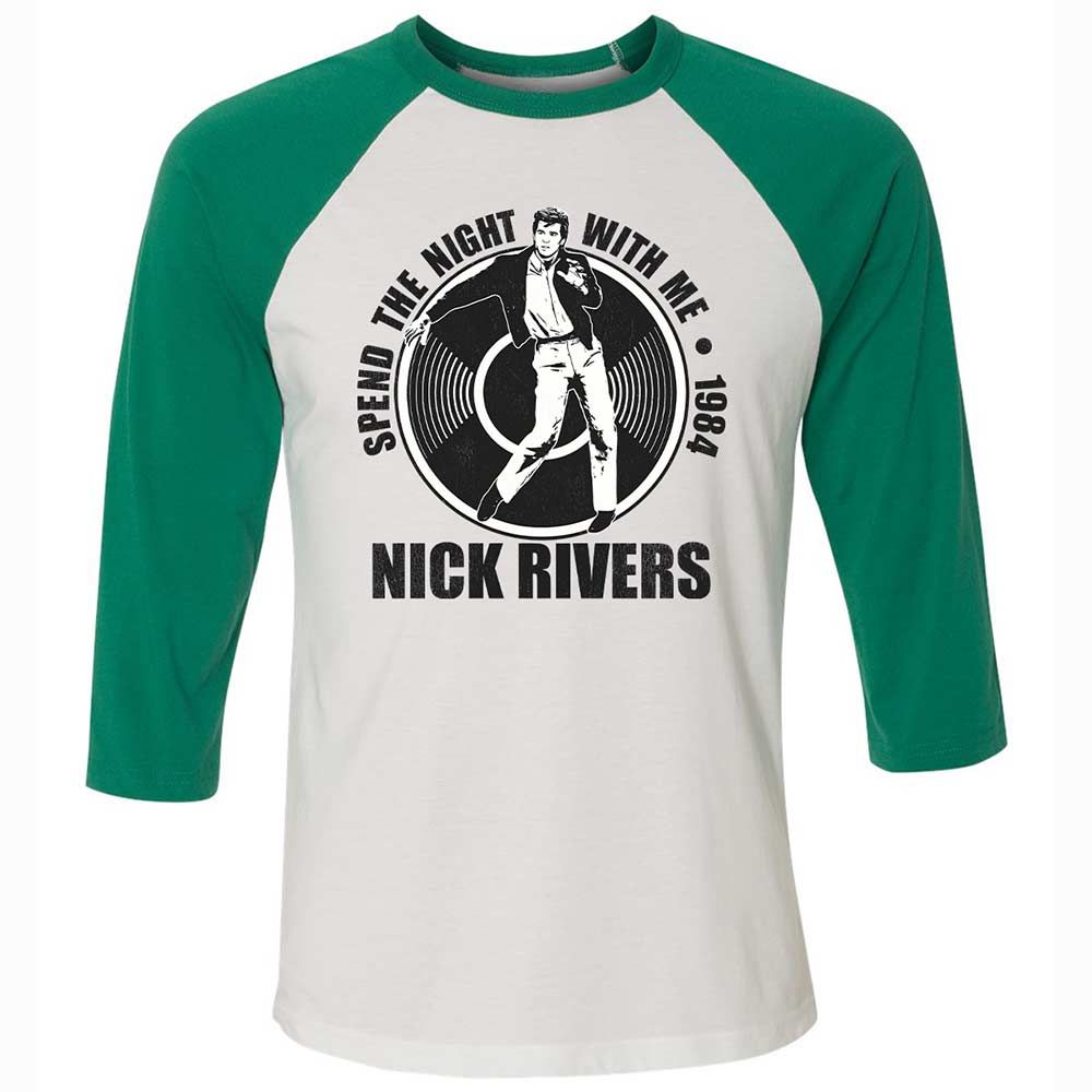 Unisex 3/4 Baseball Tee - B64QWLKU - White/Kelly - 6