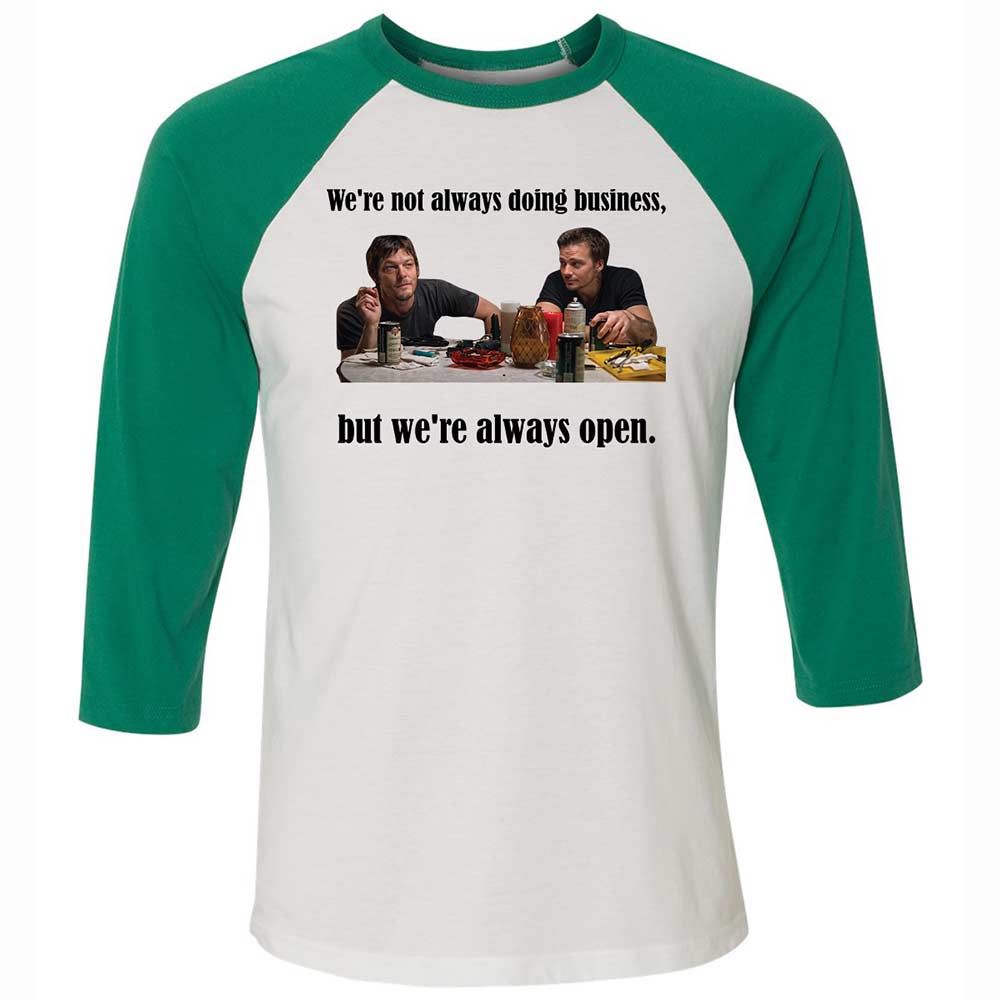 Unisex 3/4 Baseball Tee - T5U76GSQ - White/Kelly - 6