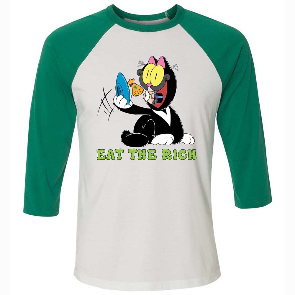 Unisex 3/4 Baseball Tee - 5TK8WQR4 - White/Kelly - 6