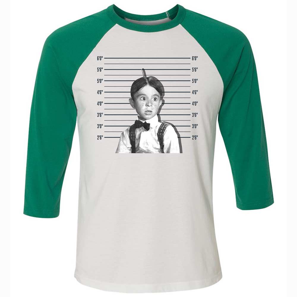 Unisex 3/4 Baseball Tee - HYU7W35M - White/Kelly - 6