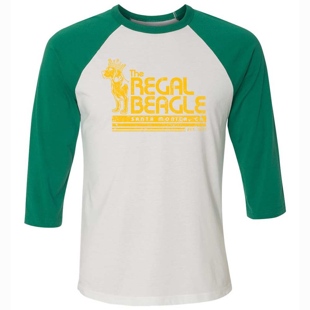 Unisex 3/4 Baseball Tee - UY2U3GTP - White/Kelly - 6