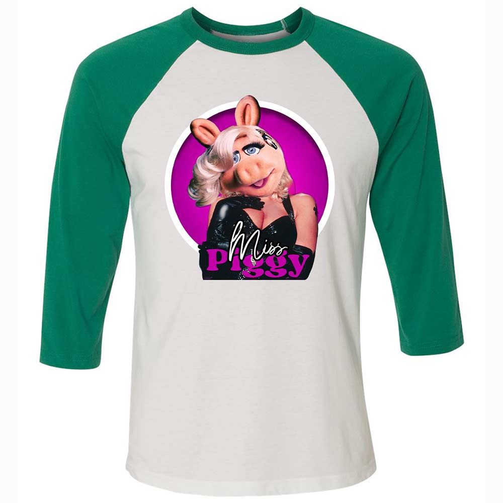 Unisex 3/4 Baseball Tee - LMEGG2W4 - White/Kelly - 6