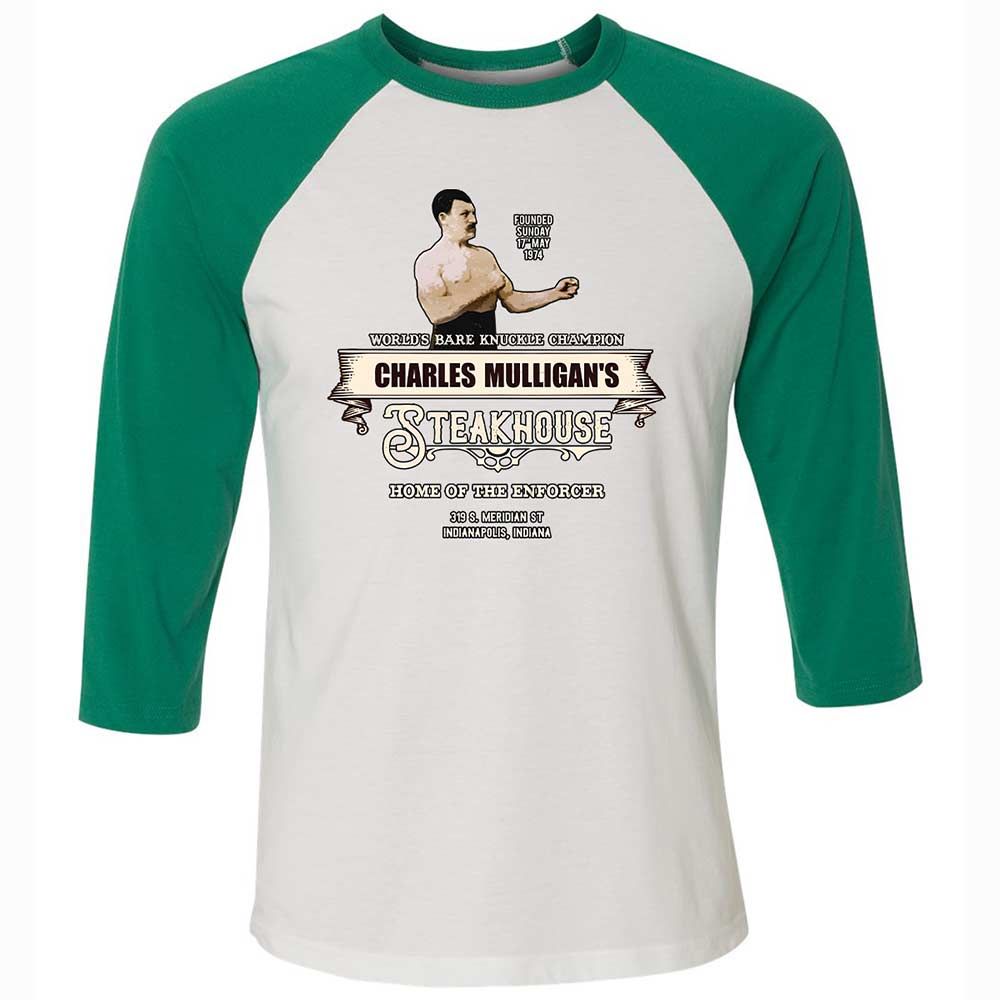 Unisex 3/4 Baseball Tee - M4SLX93K - White/Kelly - 6