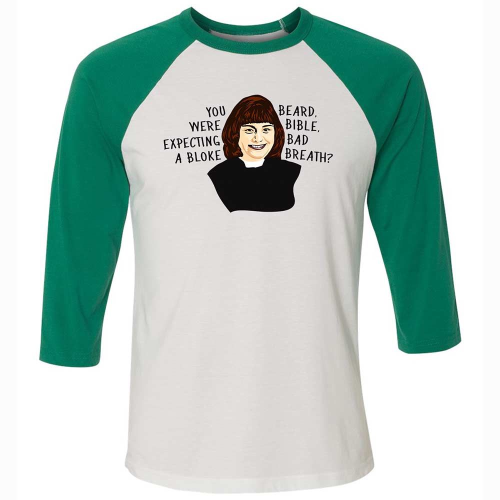 Unisex 3/4 Baseball Tee - WVSBCPKE - White/Kelly - 6