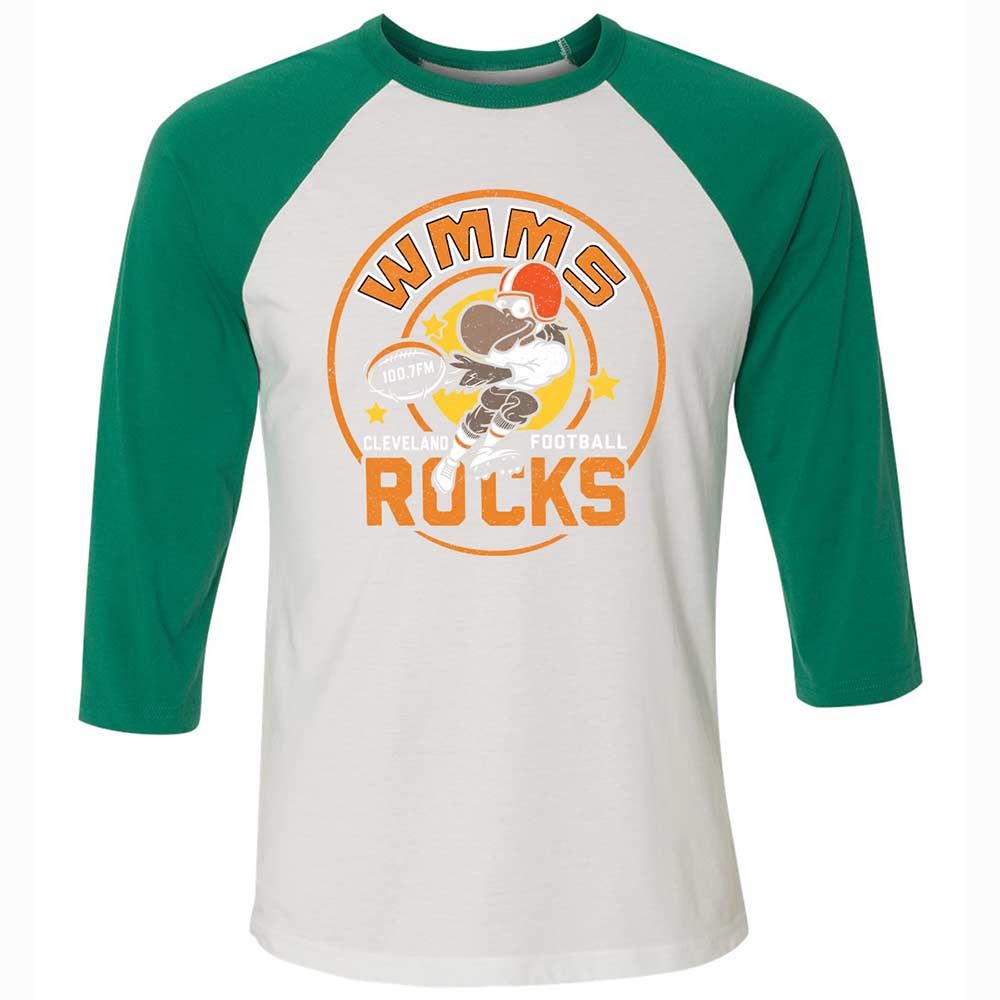 Unisex 3/4 Baseball Tee - PEVDMAJJ - White/Kelly - 6