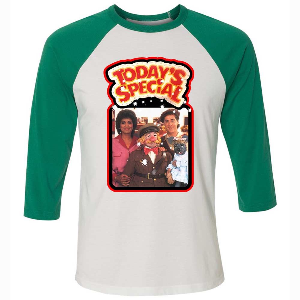 Unisex 3/4 Baseball Tee - KJW8BRY7 - White/Kelly - 6
