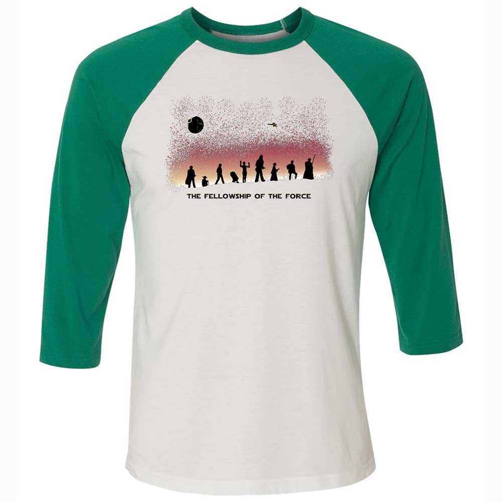 Unisex 3/4 Baseball Tee - YADVFZJK - White/Kelly - 6