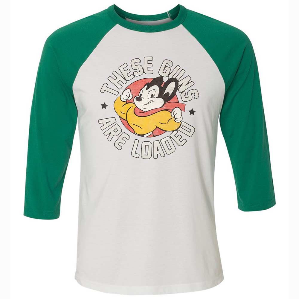 Unisex 3/4 Baseball Tee - AG9EM1CT - White/Kelly - 6
