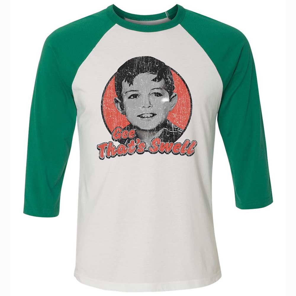 Unisex 3/4 Baseball Tee - GR6WSXSQ - White/Kelly - 6