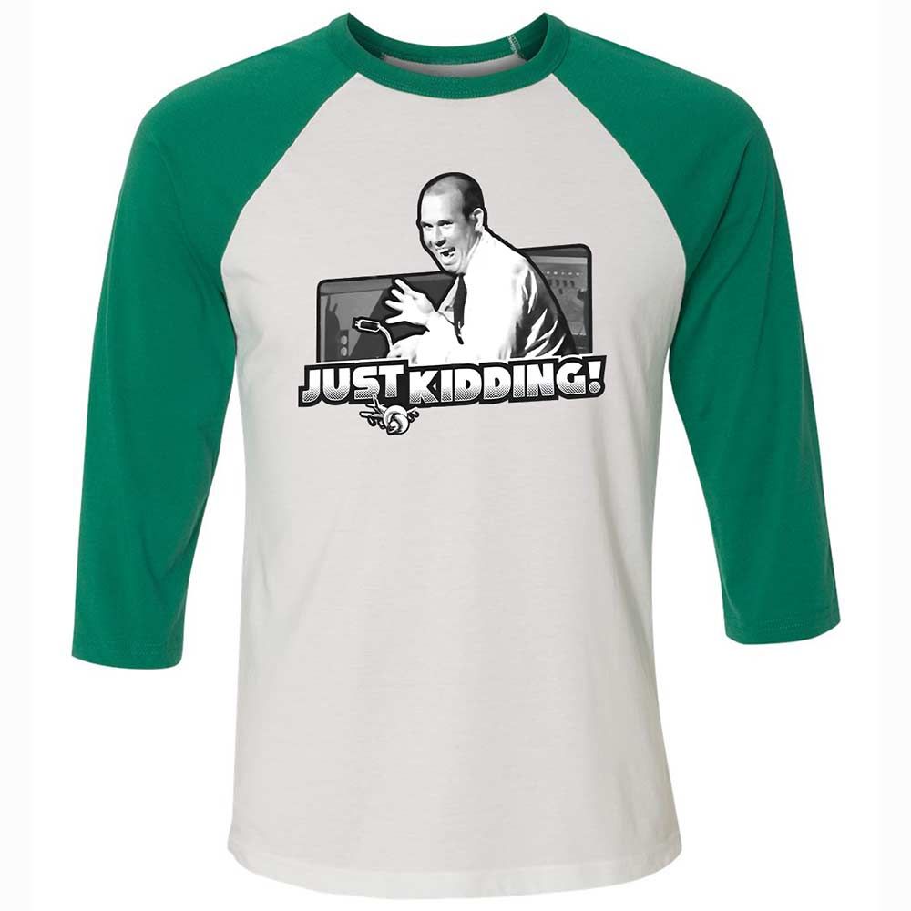 Unisex 3/4 Baseball Tee - WBJSX8QG - White/Kelly - 6