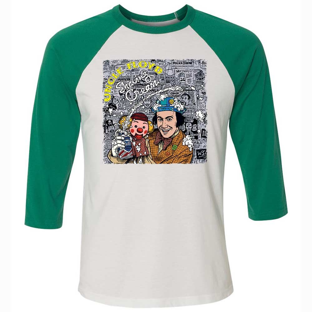 Unisex 3/4 Baseball Tee - 3HYKZ5G7 - White/Kelly - 6