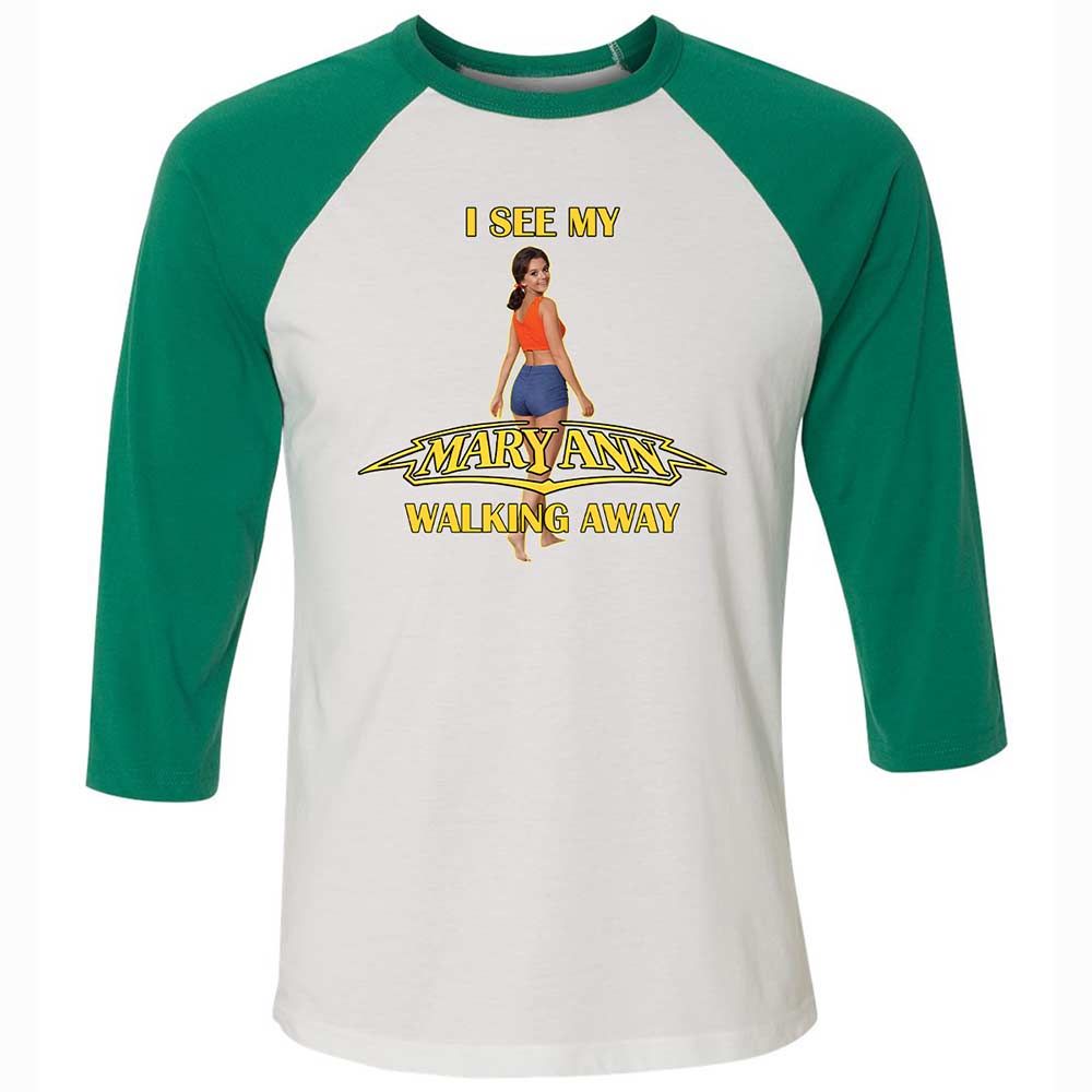 Unisex 3/4 Baseball Tee - 7FTN11ZV - White/Kelly - 6
