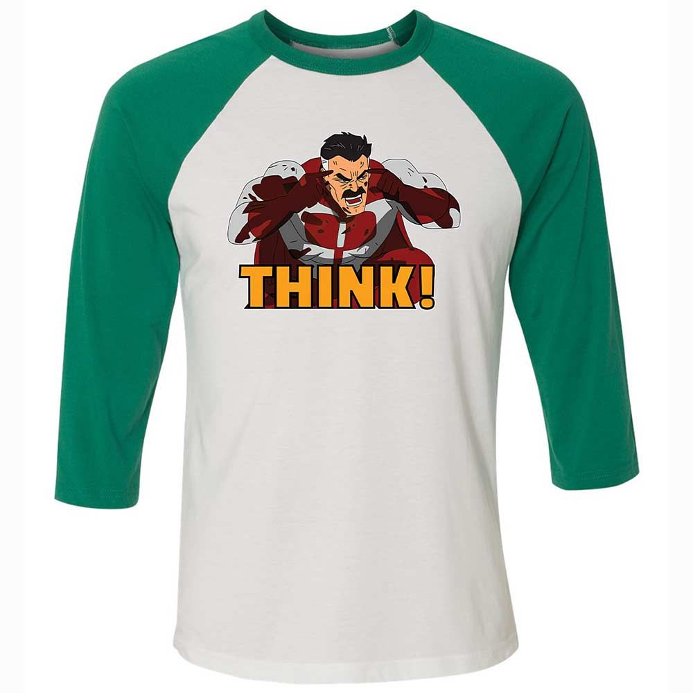 Unisex 3/4 Baseball Tee - TR32RBNF - White/Kelly - 6