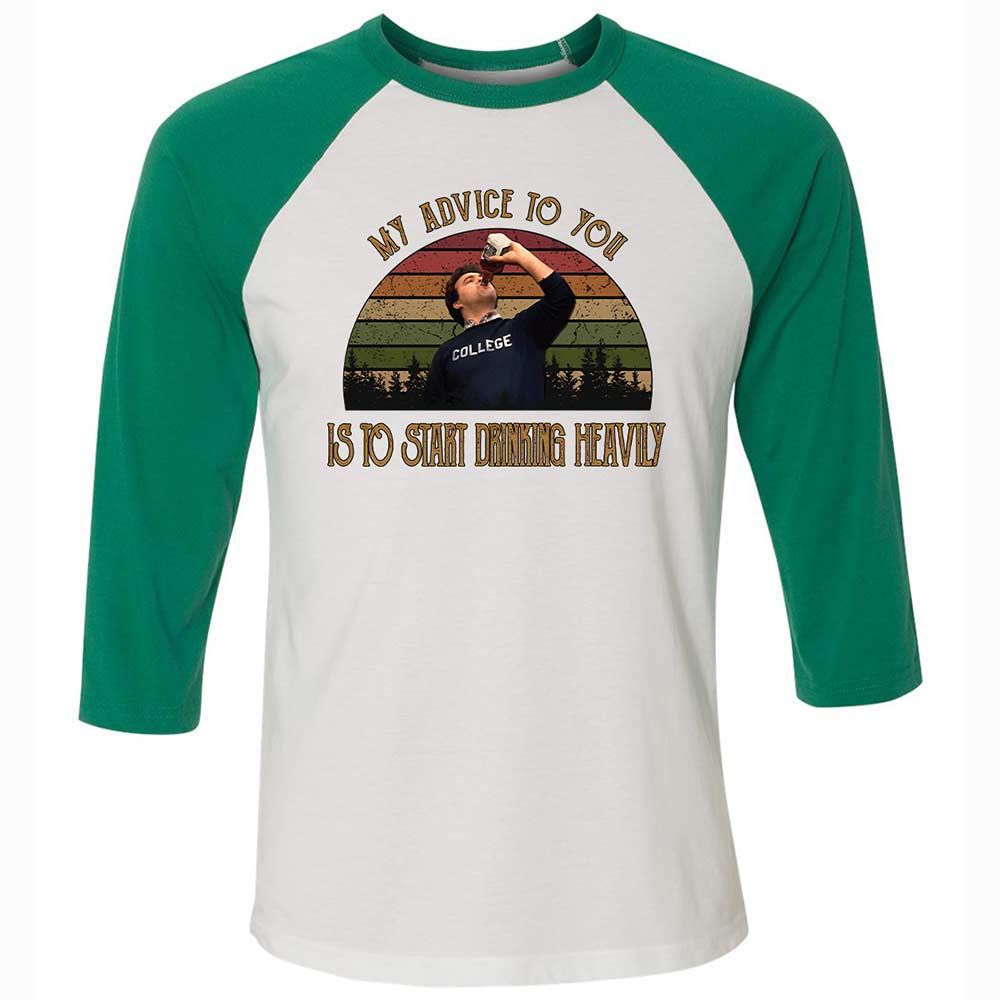 Unisex 3/4 Baseball Tee - 3CEY4N25 - White/Kelly - 6
