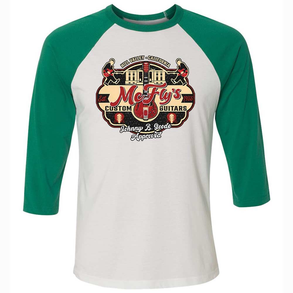 Unisex 3/4 Baseball Tee - LYLR72FW - White/Kelly - 6