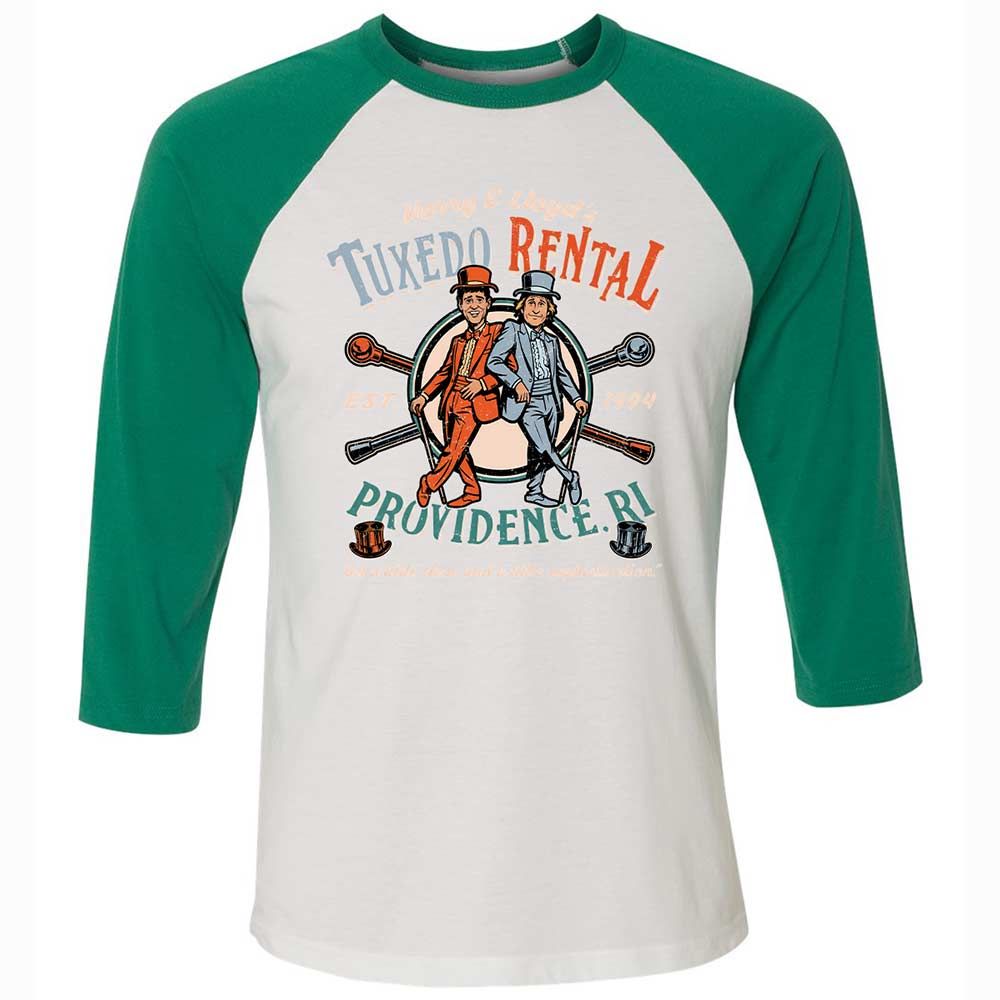 Unisex 3/4 Baseball Tee - SRH6DSX3 - White/Kelly - 6