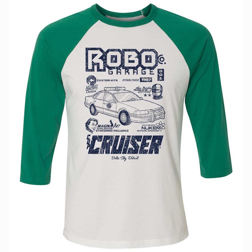 Unisex 3/4 Baseball Tee - 2RWS554W - White/Kelly - 6