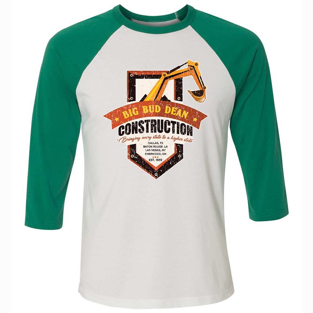 Unisex 3/4 Baseball Tee - AE3DNXRY - White/Kelly - 6