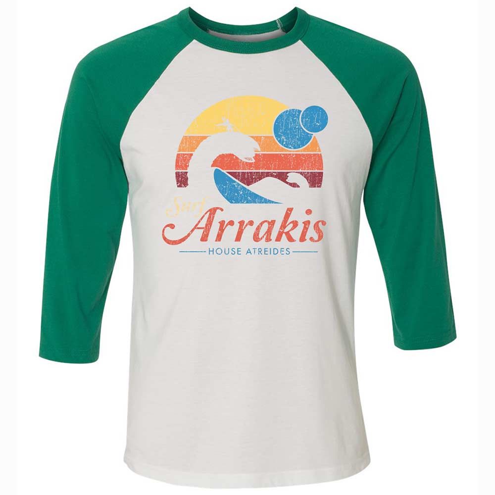 Unisex 3/4 Baseball Tee - QP913W1E - White/Kelly - 6