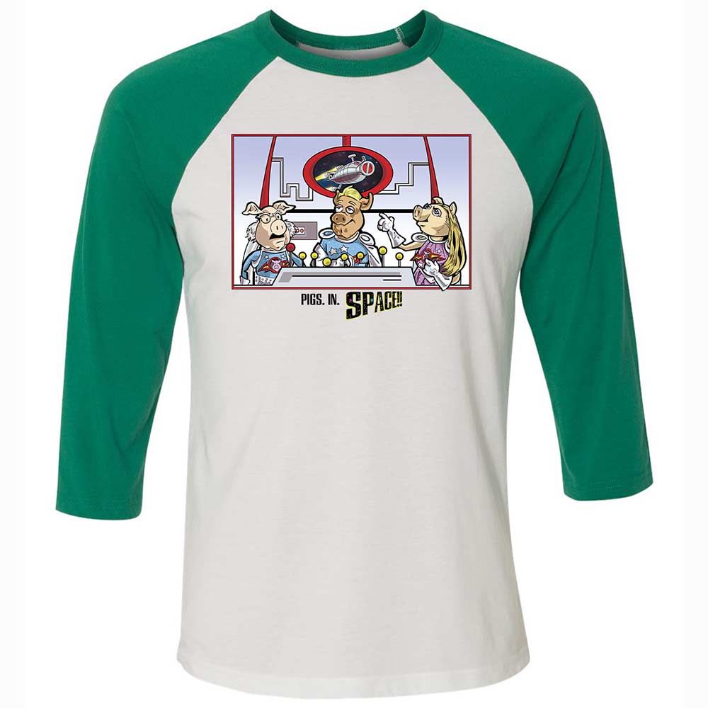 Unisex 3/4 Baseball Tee - 2SG4WK1M - White/Kelly - 6